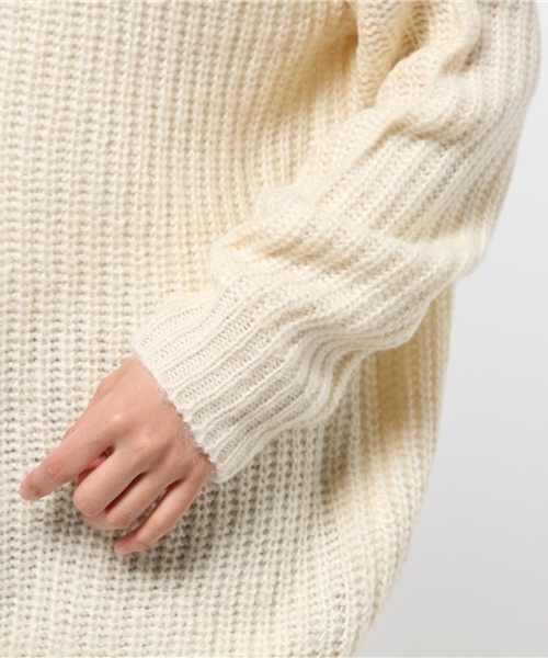 WEGO（ウィゴー）の「WEGO/シャギーオフタートルニット（ニット/セーター・レディース・アイボリー/グレー系その他/サックスブルー/ライトパープル・FREE）」の7枚目の写真