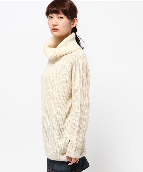 WEGO（ウィゴー）の「WEGO/シャギーオフタートルニット（ニット/セーター・レディース・アイボリー/グレー系その他/サックスブルー/ライトパープル・FREE）」の10枚目の写真