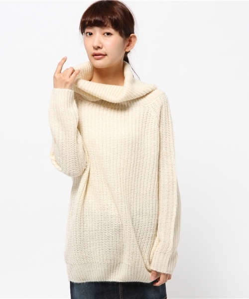 WEGO（ウィゴー）の「WEGO/シャギーオフタートルニット（ニット/セーター・レディース・アイボリー/グレー系その他/サックスブルー/ライトパープル・FREE）」の12枚目の写真