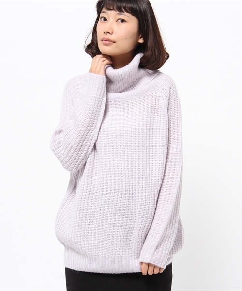 WEGO（ウィゴー）の「WEGO/シャギーオフタートルニット（ニット/セーター・レディース・アイボリー/グレー系その他/サックスブルー/ライトパープル・FREE）」の15枚目の写真