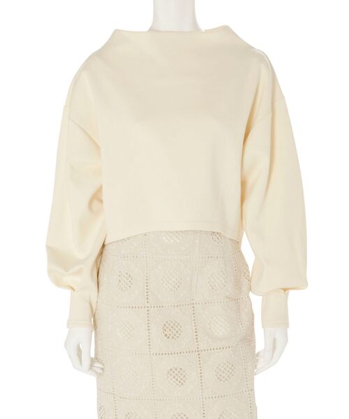 MERCURYDUO(マーキュリーデュオ)の「ダンボールモックネックドルマンカットソー(Tシャツ/カットソー・レディース・ベージュ/アイボリー/ベビーピンク・FREE)」の11枚目の写真