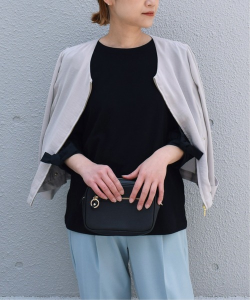 PICCIN（ピッチン）の「ジップアップノーカラージャケット（ノーカラージャケット・レディース・カーキ/グレイッシュベージュ/サックスブルー・M）」の21枚目の写真