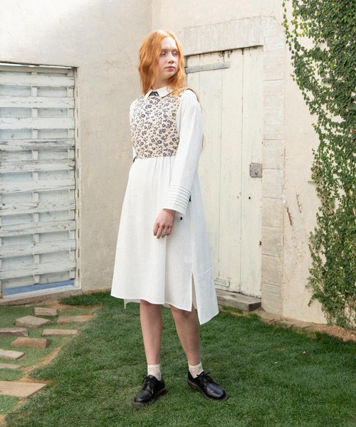 idem（イデム）の「random tuck shirt onepiece/ランダムタックシャツワンピース（シャツワンピース・レディース・アイボリー/ミント・FREE）」の8枚目の写真