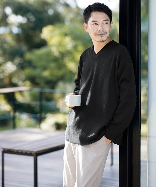 Sunny clouds(サニークラウズ)の「サニークラウズ セーティー〈メンズ〉(ニット/セーター・メンズ・ブラック/ベージュ・SMALL/LARGE/MEDIUM)」の4枚目の写真