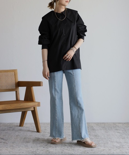 Bonjour Diary ブラウス　6y ドットサイドギャザーブラウス | 2024 AW Collection| yori