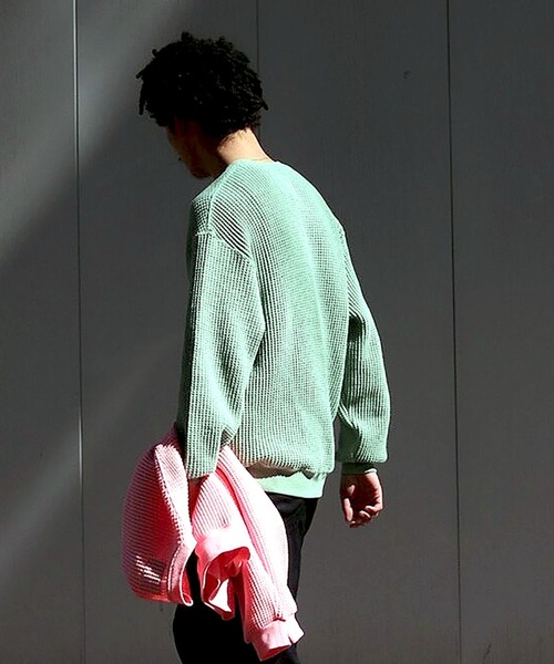 RELAXFIT（リラックスフィット）の「【RELAXFIT / リラックスフィット】 WISM 別注 WAFFLE HOUSE（Tシャツ/カットソー・メンズ・ピンク系その他/ライトグリーン・FREE）」の2枚目の写真