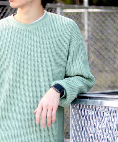 RELAXFIT（リラックスフィット）の「【RELAXFIT / リラックスフィット】 WISM 別注 WAFFLE HOUSE（Tシャツ/カットソー・メンズ・ピンク系その他/ライトグリーン・FREE）」の3枚目の写真