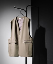 NILWAY | イージーケアツイル ノーカラーテーラードベスト(ベスト)