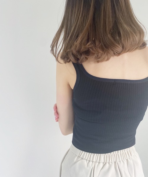 CLEA（クレア）の「カップ付きリブタンクトップ（タンクトップ・レディース・ホワイト/ブラック/ブラウン・FREE）」の22枚目の写真