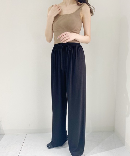 CLEA（クレア）の「カップ付きリブタンクトップ（タンクトップ・レディース・ホワイト/ブラック/ブラウン・FREE）」の15枚目の写真