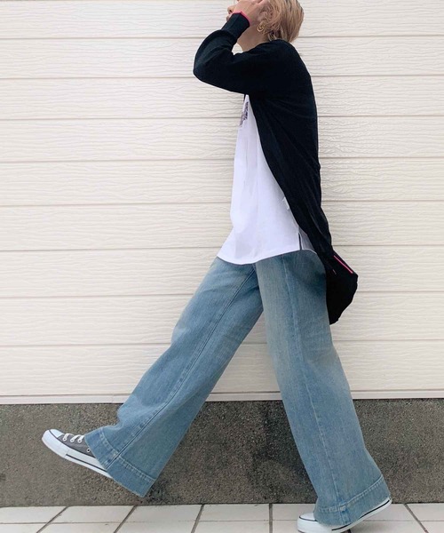 Q（キュー）の「オーディエンスT（Tシャツ/カットソー・レディース・ホワイト/ライトグレー/ブラック・MEDIUM/ONE SIZE）」の8枚目の写真