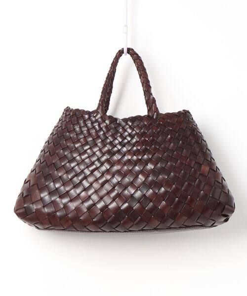 DRAGON（ドラゴン）の「【DRAGON DIFFUSION/ドラゴンディフュージョン】メッシュレザーバッグ SANTA CROCE SMALL（ハンドバッグ・レディース・ブラウン/ダークブラウン/ブラック/グレー・FREE）」の4枚目の写真