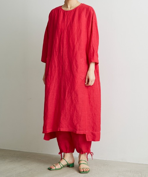 note et silence （ノートエシロンス）の「_*◇Li/cu製品染 good sleep ワンピース（ワンピース・レディース・ピンク/ホワイト/ダークブラウン・FREE）」の11枚目の写真