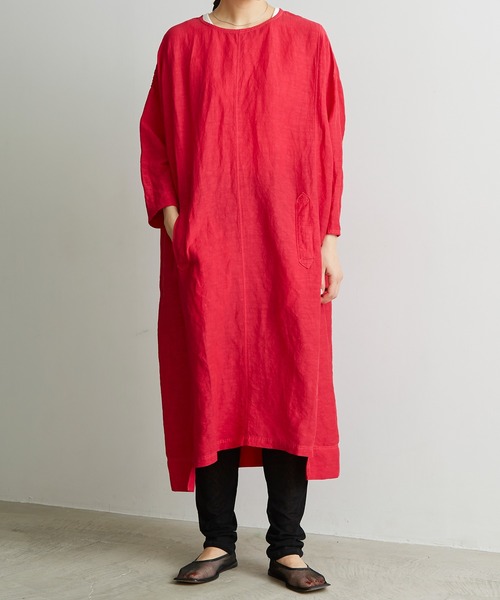 note et silence （ノートエシロンス）の「_*◇Li/cu製品染 good sleep ワンピース（ワンピース・レディース・ピンク/ホワイト/ダークブラウン・FREE）」の7枚目の写真