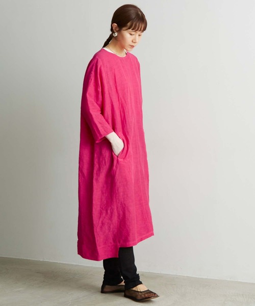 note et silence （ノートエシロンス）の「_*◇Li/cu製品染 good sleep ワンピース（ワンピース・レディース・ピンク/ホワイト/ダークブラウン・FREE）」の20枚目の写真