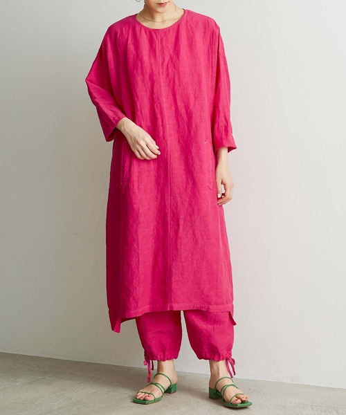 note et silence （ノートエシロンス）の「_*◇Li/cu製品染 good sleep ワンピース（ワンピース・レディース・ピンク/ホワイト/ダークブラウン・FREE）」の19枚目の写真