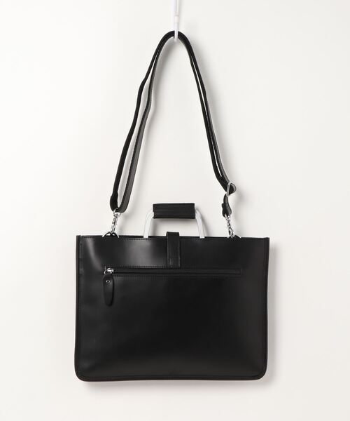 Fun & Daily（ファンアンドデイリー）の「F&D : Cow Leather Brief Case（ハンドバッグ・メンズ・ブラック・FREE）」の5枚目の写真