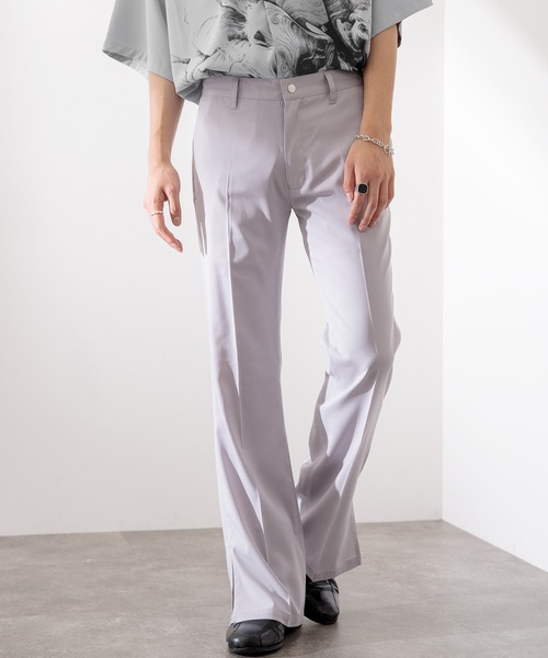 Adoon plain（アドーンプレーン）の「【Adoon plain】フレアスラックス（スラックス・メンズ・ブラック/サックスブルー/ライトグリーン/ボルドー/パープル/ライトパープル/ダークブラウン・SMALL/MEDIUM/LARGE）」の6枚目の写真