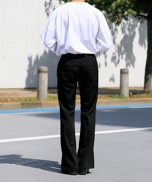 Adoon plain（アドーンプレーン）の「【Adoon plain】フレアスラックス（スラックス・メンズ・ブラック/サックスブルー/ライトグリーン/ボルドー/パープル/ライトパープル/ダークブラウン・SMALL/MEDIUM/LARGE）」の8枚目の写真