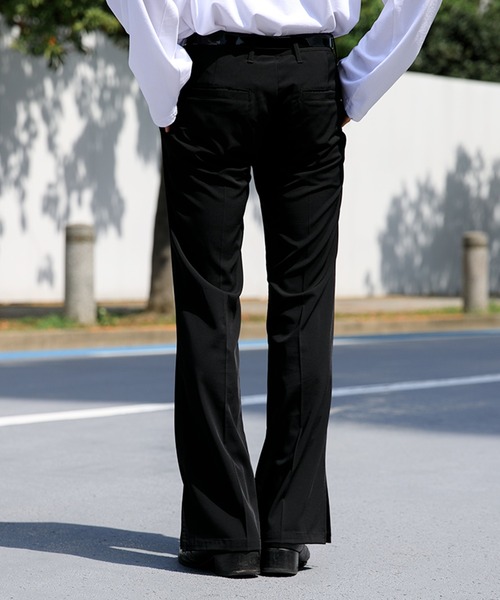 Adoon plain（アドーンプレーン）の「【Adoon plain】フレアスラックス（スラックス・メンズ・ブラック/サックスブルー/ライトグリーン/ボルドー/パープル/ライトパープル/ダークブラウン・SMALL/MEDIUM/LARGE）」の22枚目の写真