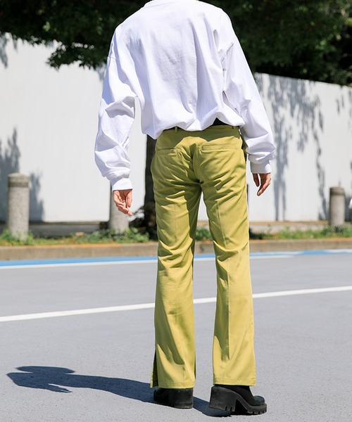 Adoon plain（アドーンプレーン）の「【Adoon plain】フレアスラックス（スラックス・メンズ・ブラック/サックスブルー/ライトグリーン/ボルドー/パープル/ライトパープル/ダークブラウン・SMALL/MEDIUM/LARGE）」の9枚目の写真