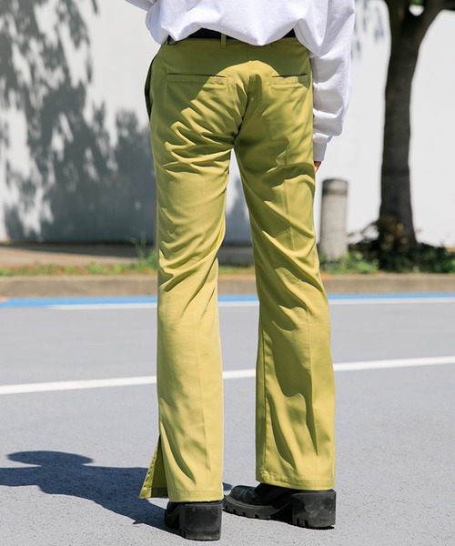 Adoon plain（アドーンプレーン）の「【Adoon plain】フレアスラックス（スラックス・メンズ・ブラック/サックスブルー/ライトグリーン/ボルドー/パープル/ライトパープル/ダークブラウン・SMALL/MEDIUM/LARGE）」の14枚目の写真