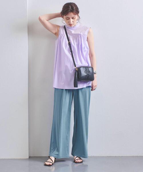 UNITED ARROWS(ユナイテッドアローズ)の「UWSC ジャージー イージーパンツ◆(その他パンツ・レディース・ライトブルー/ブラック/モカ・38/36)」の10枚目の写真