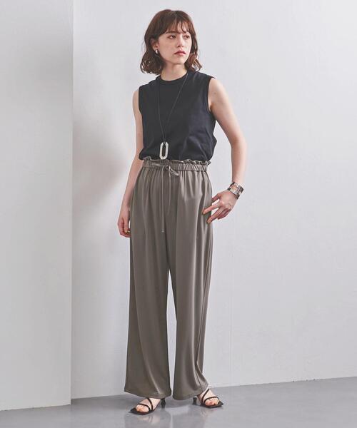 UNITED ARROWS(ユナイテッドアローズ)の「UWSC ジャージー イージーパンツ◆(その他パンツ・レディース・ライトブルー/ブラック/モカ・38/36)」の12枚目の写真