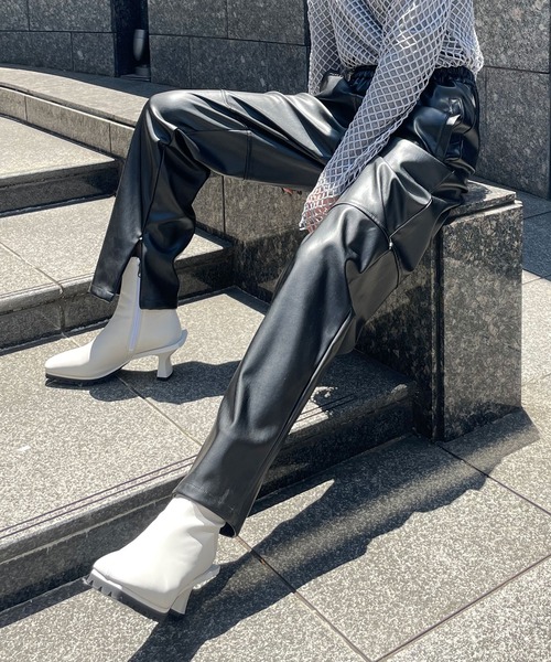 AULA AILA（アウラアイラ）の「イージーパンツ（その他パンツ・レディース・グリーン/ライトベージュ/ベージュ/ブラック・1/0）」の8枚目の写真