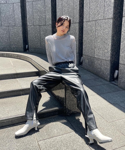 AULA AILA（アウラアイラ）の「イージーパンツ（その他パンツ・レディース・グリーン/ライトベージュ/ベージュ/ブラック・1/0）」の10枚目の写真