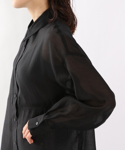 LOWRYS FARM(ローリーズファーム)の「オーガンジーステッチシャツLS 948133(シャツ/ブラウス・レディース・オフホワイト/ブラック/ブルー/ブラック系その他/グリーン・FREE)」の13枚目の写真