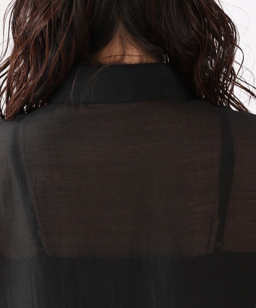 LOWRYS FARM(ローリーズファーム)の「オーガンジーステッチシャツLS 948133(シャツ/ブラウス・レディース・オフホワイト/ブラック/ブルー/ブラック系その他/グリーン・FREE)」の12枚目の写真