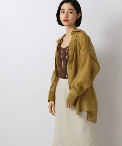 LOWRYS FARM(ローリーズファーム)の「オーガンジーステッチシャツLS 948133(シャツ/ブラウス・レディース・オフホワイト/ブラック/ブルー/ブラック系その他/グリーン・FREE)」の17枚目の写真