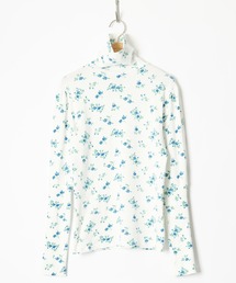 新品未使用完売品holiday TULIP柄カットソー HOLIDAY（ホリデイ）の「SUPER RIB PUFF HIGH-NECK TOPS (FLOWER
