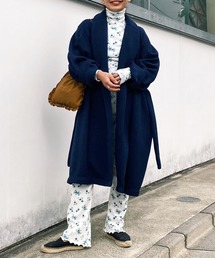 カットソー(長袖/七分) holiday - HOLIDAY SURPER RIB HIGHNECK FLOWER 57757466b_b_12_215.jpg