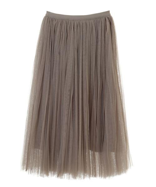 alcali(アルカリ)の「チュールプリーツスカート(スカート・レディース・グレイッシュベージュ/カーキ/ブラック・FREE)」の5枚目の写真