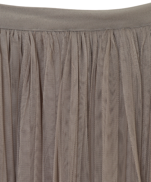 alcali(アルカリ)の「チュールプリーツスカート(スカート・レディース・グレイッシュベージュ/カーキ/ブラック・FREE)」の6枚目の写真