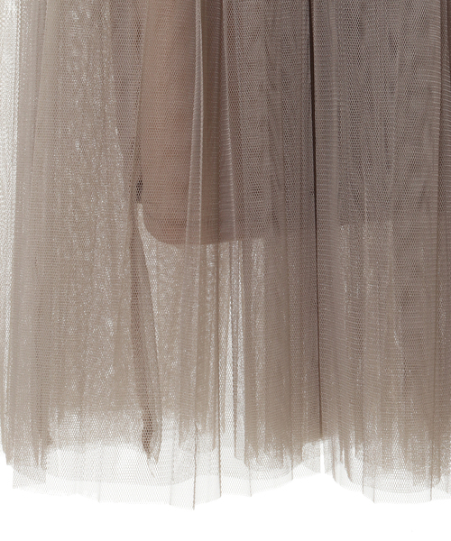 alcali(アルカリ)の「チュールプリーツスカート(スカート・レディース・グレイッシュベージュ/カーキ/ブラック・FREE)」の7枚目の写真