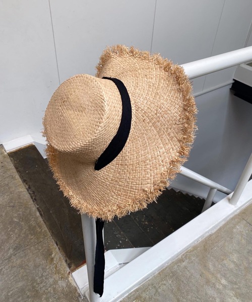 Amiur（エミレ）の「ribbon straw hat（ハット・レディース・ブラック・FREE）」の5枚目の写真