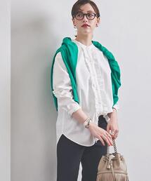 UNITED ARROWS | UWSC DENIM フリル シャツ 21FW†(シャツ/ブラウス)