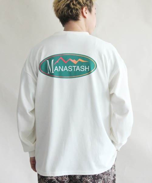 MANASTASH(マナスタッシュ)の「MANASTASH/マナスタッシュ CHILLIMESH L/S TEE ORIGINAL LOGO チリメッシュロングスリーブティーオリジナルロゴ 7113100(Tシャツ/カットソー・メンズ・オフホワイト/ブラック/ダークグリーン/ホワイト系2/ダークグリーン系・MEDIUM/LARGE/X-LARGE/2XL)」の2枚目の写真