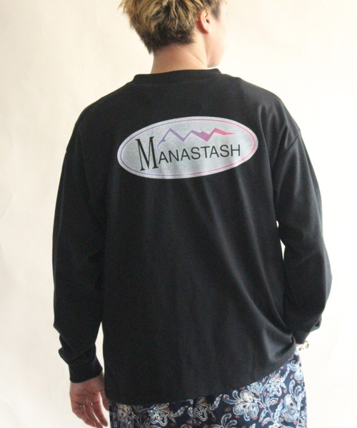 MANASTASH(マナスタッシュ)の「MANASTASH/マナスタッシュ CHILLIMESH L/S TEE ORIGINAL LOGO チリメッシュロングスリーブティーオリジナルロゴ 7113100(Tシャツ/カットソー・メンズ・オフホワイト/ブラック/ダークグリーン/ホワイト系2/ダークグリーン系・MEDIUM/LARGE/X-LARGE/2XL)」の1枚目の写真