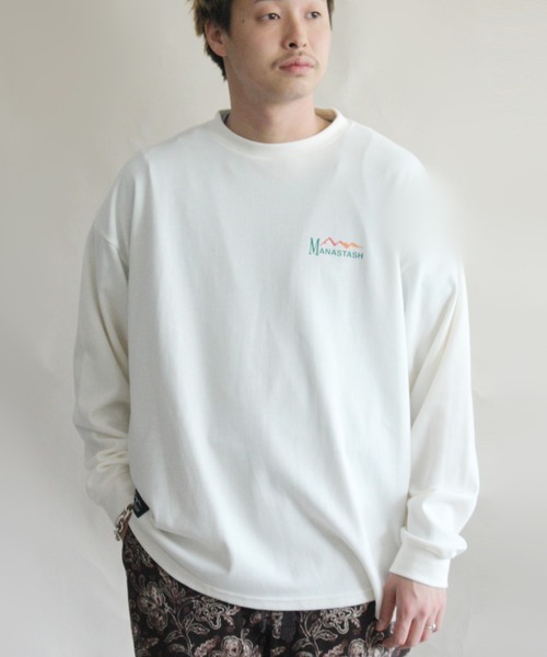 MANASTASH(マナスタッシュ)の「MANASTASH/マナスタッシュ CHILLIMESH L/S TEE ORIGINAL LOGO チリメッシュロングスリーブティーオリジナルロゴ 7113100(Tシャツ/カットソー・メンズ・オフホワイト/ブラック/ダークグリーン/ホワイト系2/ダークグリーン系・MEDIUM/LARGE/X-LARGE/2XL)」の12枚目の写真