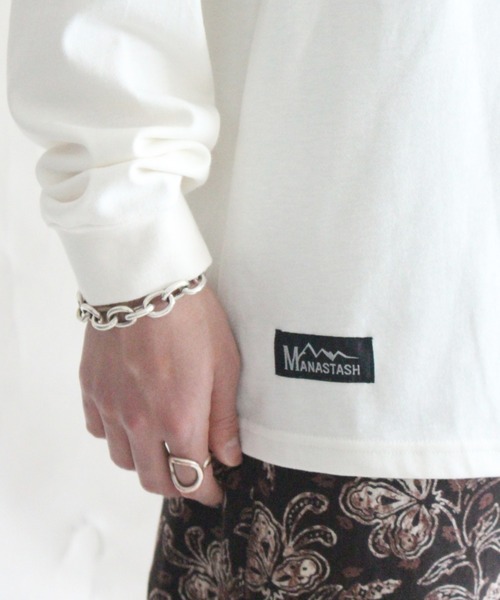 MANASTASH(マナスタッシュ)の「MANASTASH/マナスタッシュ CHILLIMESH L/S TEE ORIGINAL LOGO チリメッシュロングスリーブティーオリジナルロゴ 7113100(Tシャツ/カットソー・メンズ・オフホワイト/ブラック/ダークグリーン/ホワイト系2/ダークグリーン系・MEDIUM/LARGE/X-LARGE/2XL)」の8枚目の写真