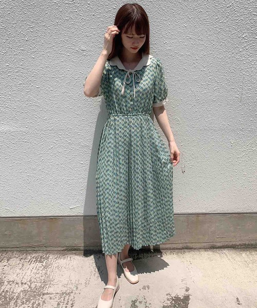 セール スカラップ衿フラワーワンピース ワンピース Paravion パラビオン のファッション通販 Zozotown