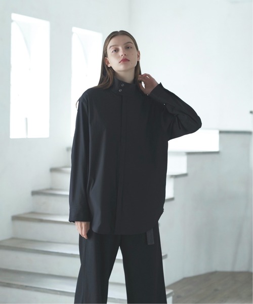DOOPZ(ドープス)の「HIGH NECK WONDER SHAPE SHIRT / ハイネックワンダーシェイプシャツ(シャツ/ブラウス・メンズ・ブラック・SMALL/MEDIUM/LARGE)」の8枚目の写真