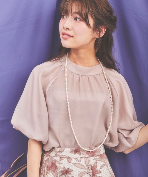 NOELA（ノエラ）の「ボリュームスリーブシアーブラウス（シャツ/ブラウス・レディース・ブラック/ベージュ/オフホワイト・FREE）」の16枚目の写真