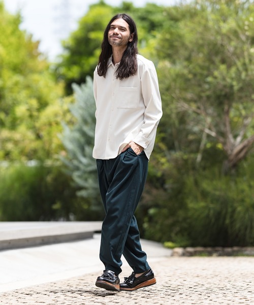 CAMBIO(カンビオ)の「ms4745-LANATECレギュラーカラーシャツ(シャツ/ブラウス・メンズ・ベージュ/ブラック/アイボリー/グリーン・M/LL/L)」の8枚目の写真