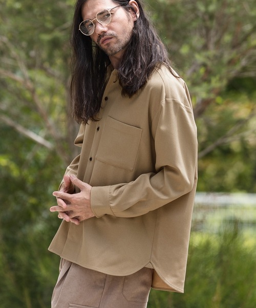 CAMBIO(カンビオ)の「ms4745-LANATECレギュラーカラーシャツ(シャツ/ブラウス・メンズ・ベージュ/ブラック/アイボリー/グリーン・M/LL/L)」の10枚目の写真