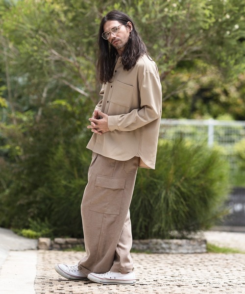 CAMBIO(カンビオ)の「ms4745-LANATECレギュラーカラーシャツ(シャツ/ブラウス・メンズ・ベージュ/ブラック/アイボリー/グリーン・M/LL/L)」の11枚目の写真